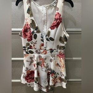 Papaya Floral Dress - Red, Green, Cream